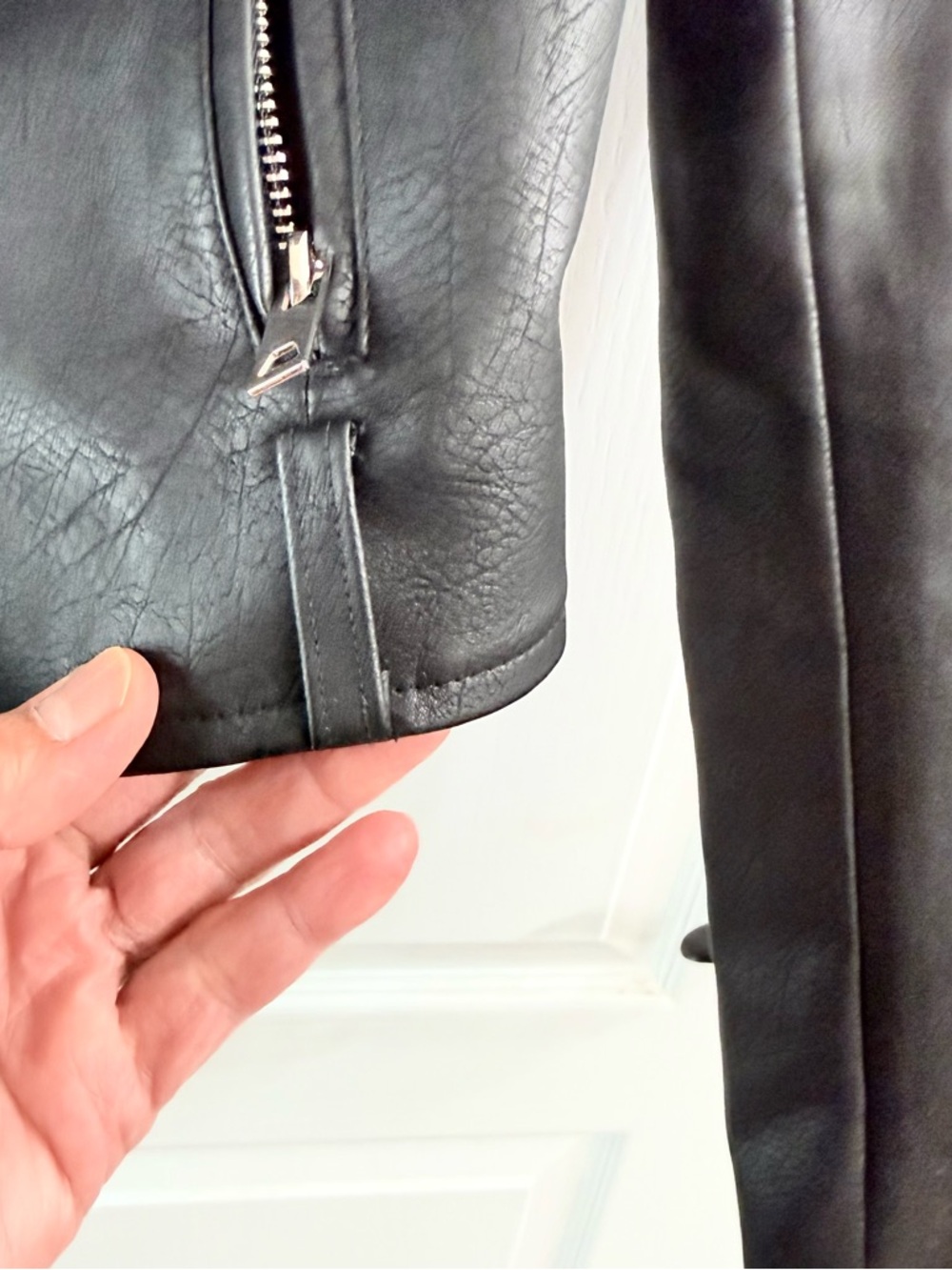 Lulu's Black Faux Leather Moto Jacket - Picture 6 of 8